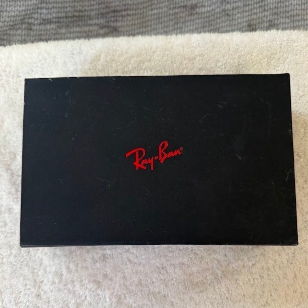 Ray-Ban Black Empty Sunglasses Box Case with Red Logo Authentic Universal Set.